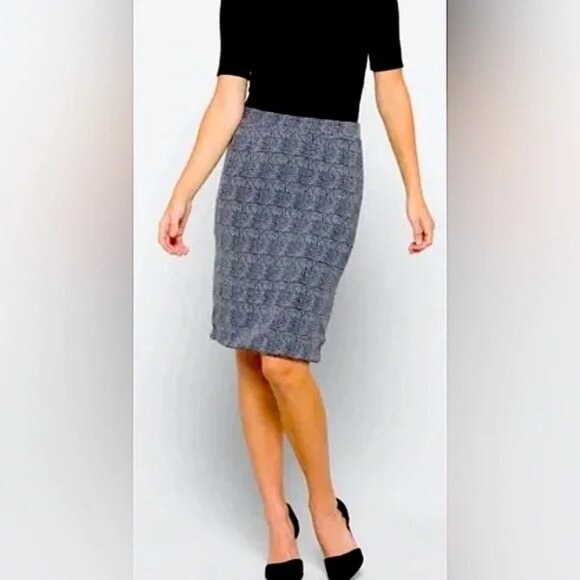 NWT Stitch Fix 41 Hawthorn Kora Knit Jacquard Pencil Skirt Size XS Petite PXS - Picture 1 of 10